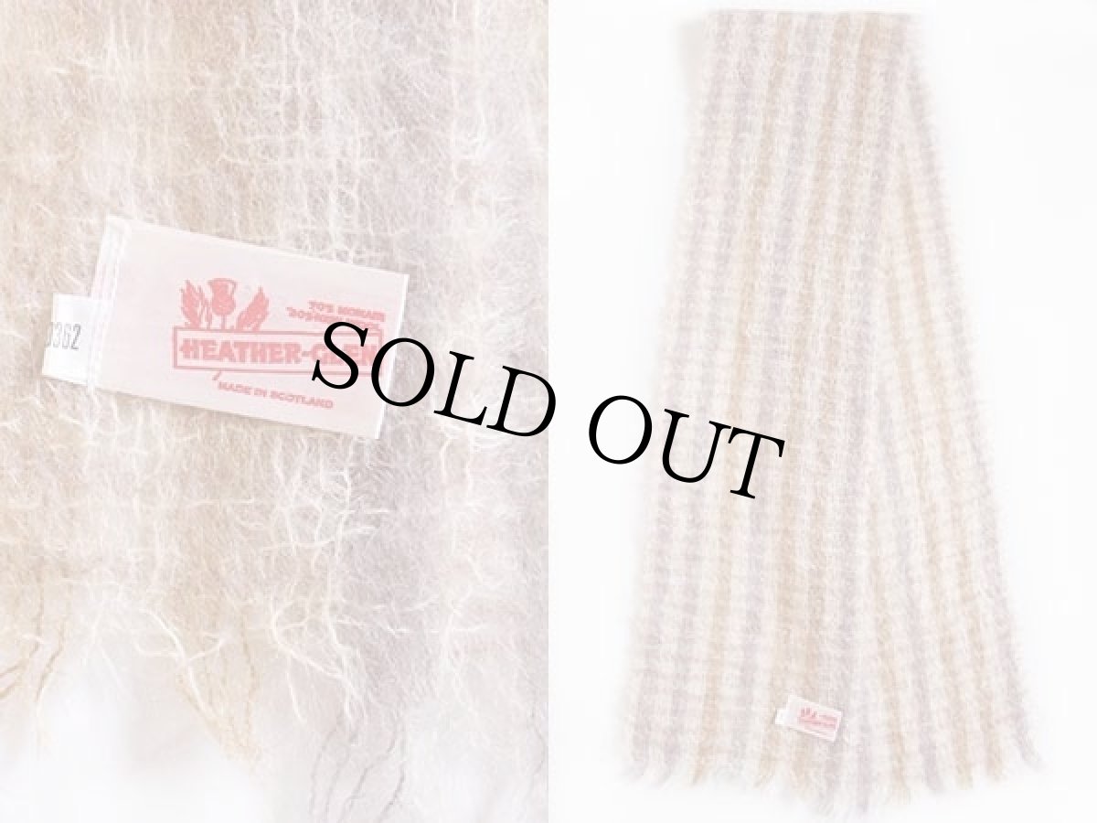 画像2: スコットランド製 HEATHER-GLEN モヘヤ パイル マフラー (2)