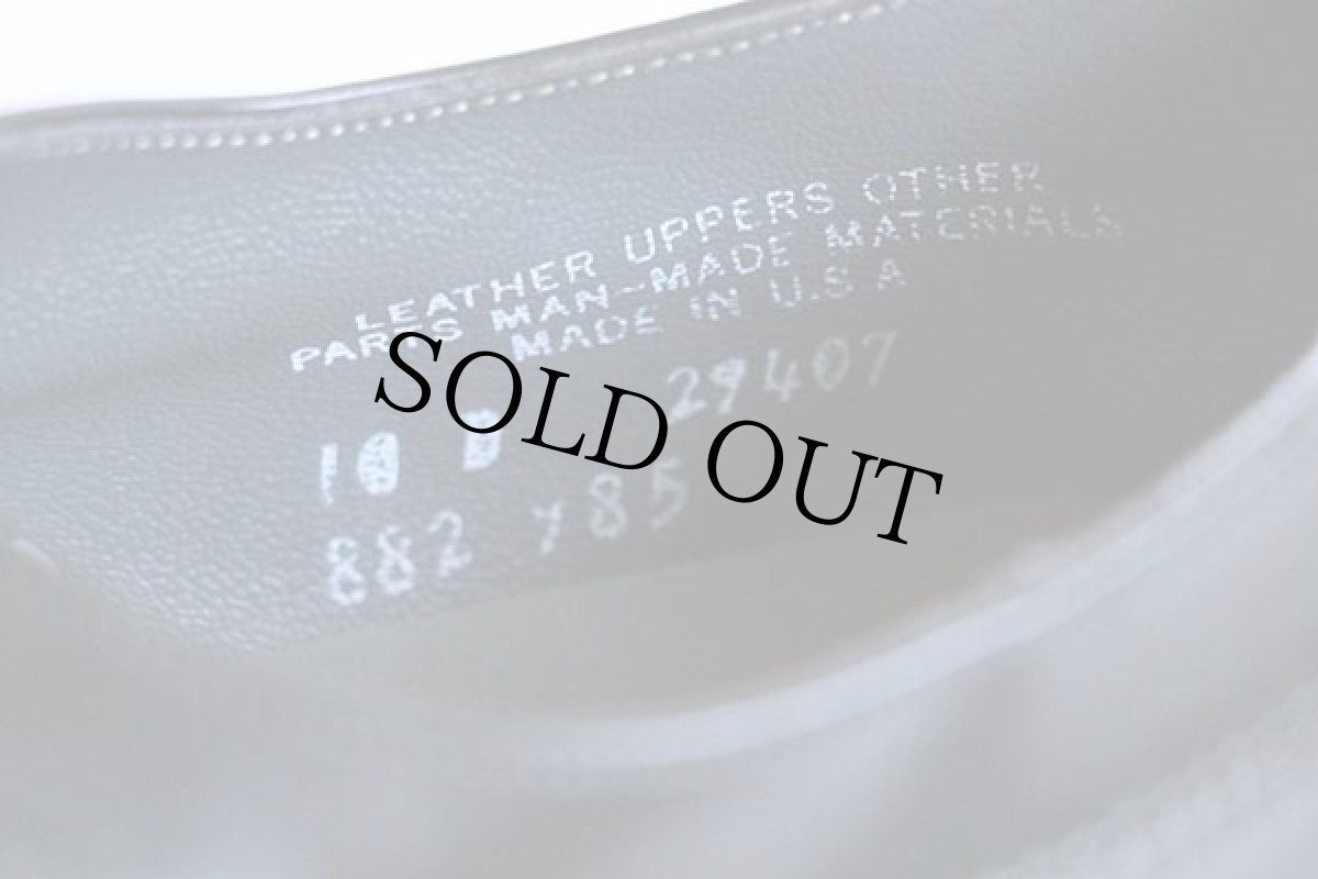 画像4: 80s USA製 UNKNOWN Uチップ/モックトゥ レザーシューズ 黒 10D★革靴 (4)