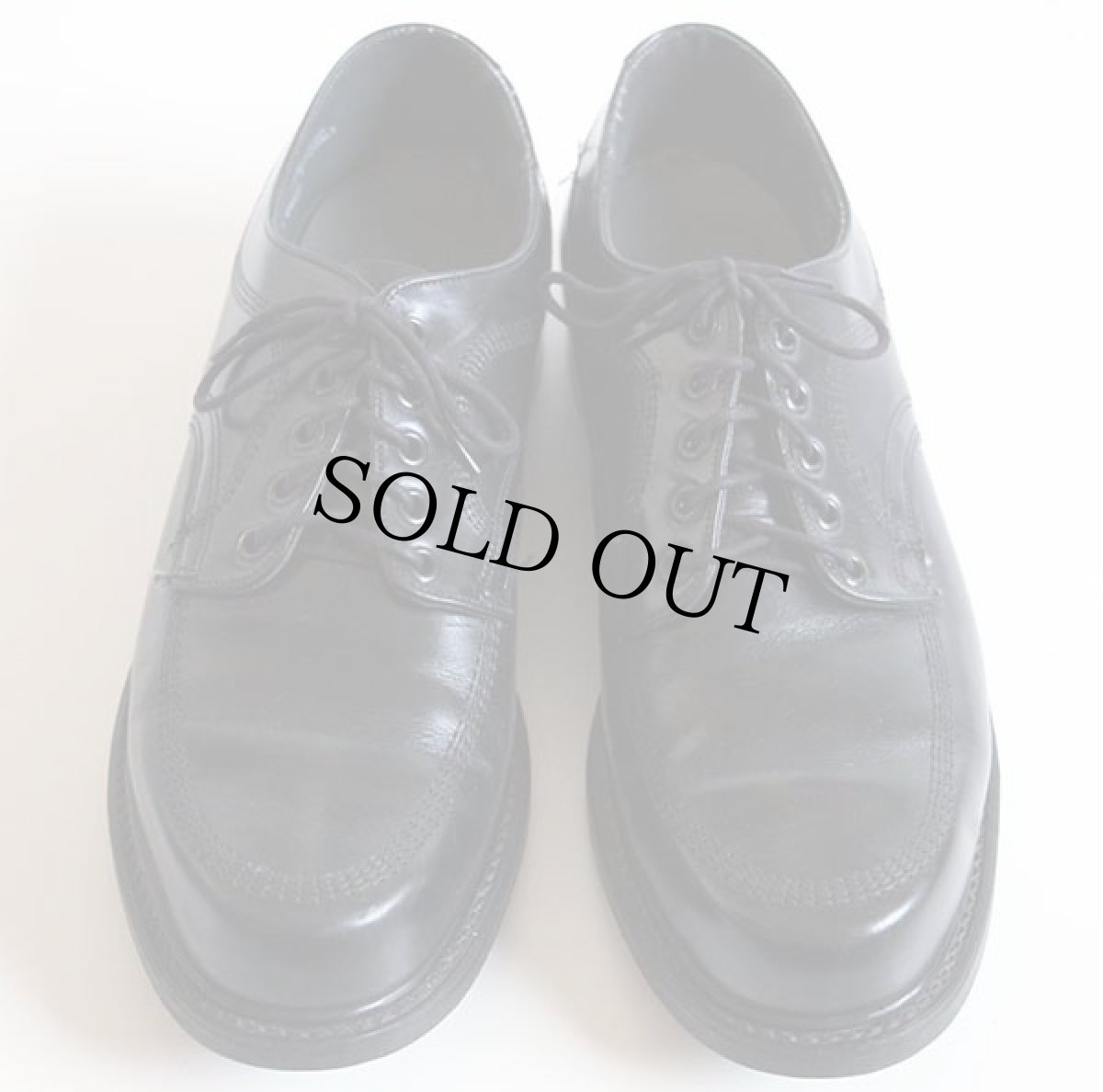 画像3: 80s USA製 UNKNOWN Uチップ/モックトゥ レザーシューズ 黒 10D★革靴 (3)