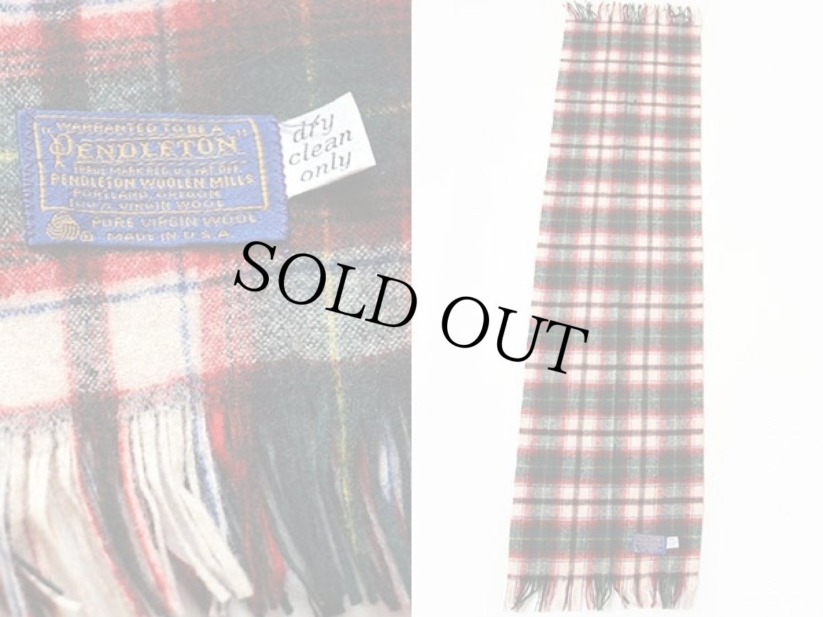 画像2: 70s USA製 PENDLETONペンドルトン タータンチェック ウール マフラー (2)