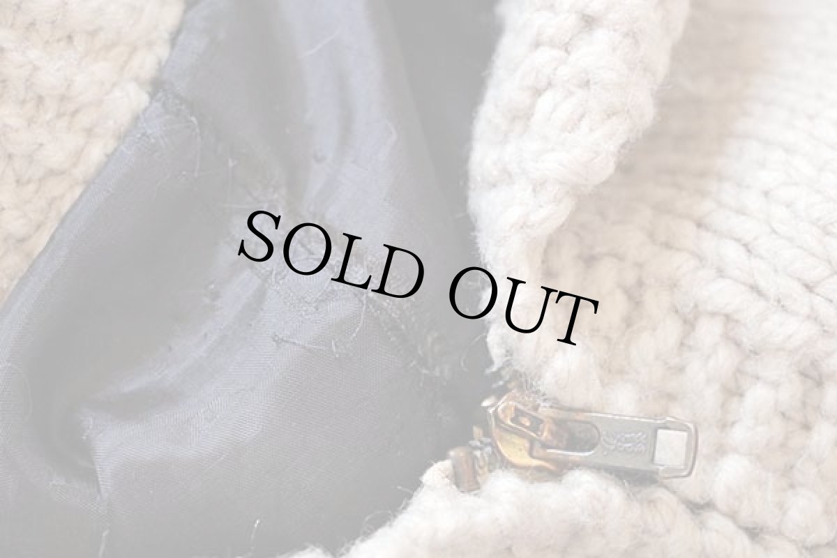 画像6: 60s ダイヤ柄  ウール カウチンセーター (6)