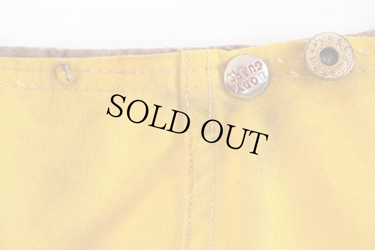 画像5: 80s USA製 BODY GUARD キルティングライナー付き ファイヤーマンパンツ 黄 (5)