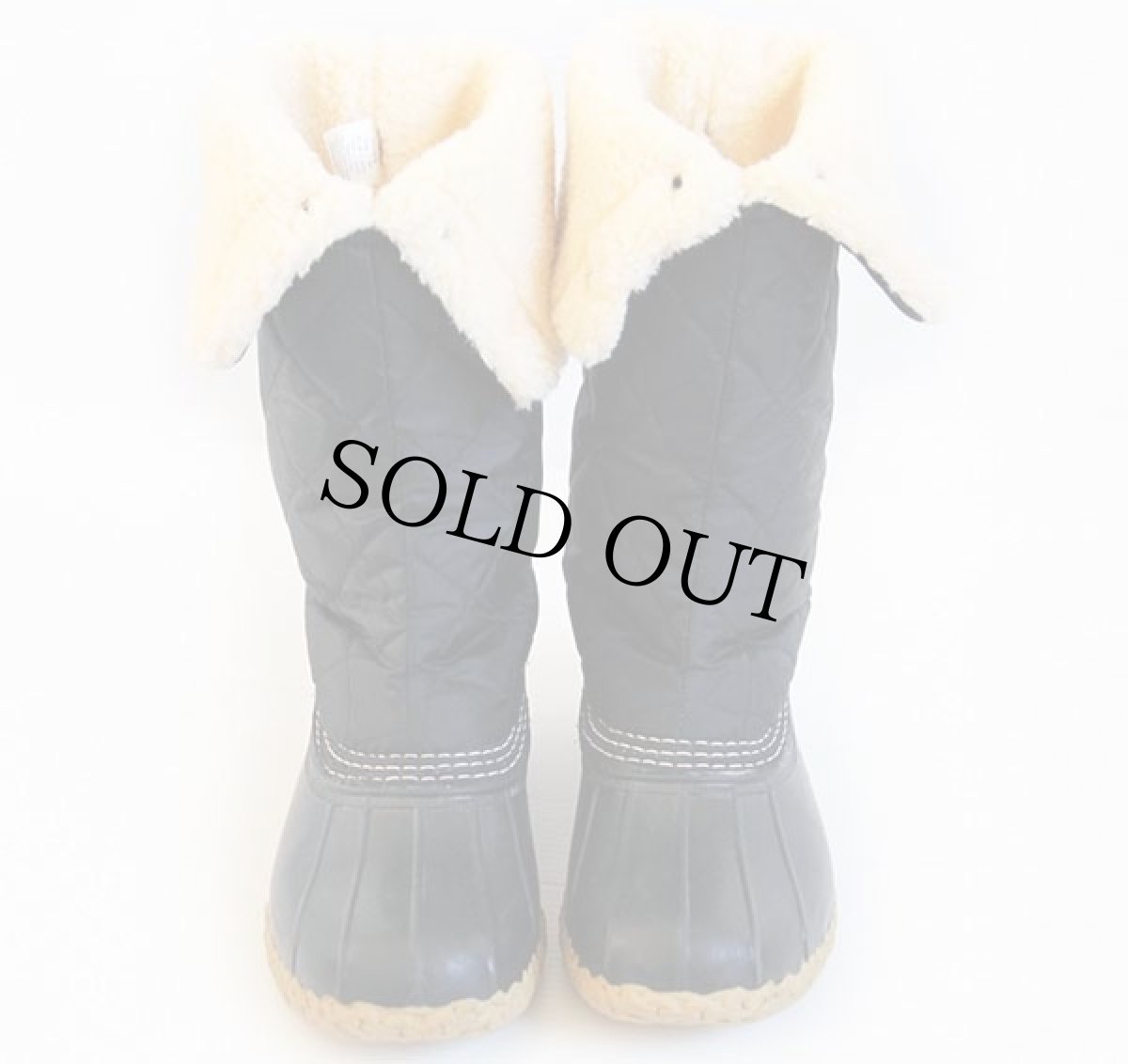 画像3: USA製 L.L.Bean キルティング シアリング ビーンブーツ 黒 7M (3)