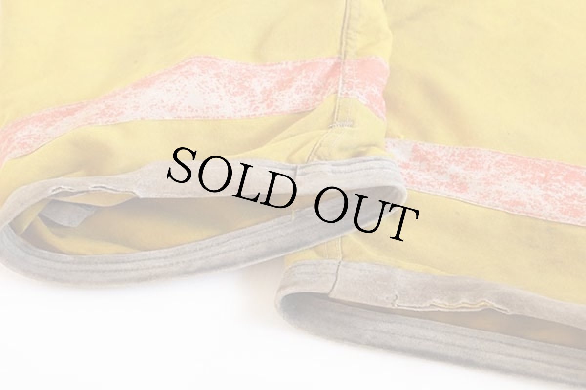 画像8: 80s USA製 BODY GUARD キルティングライナー付き ファイヤーマンパンツ 黄 (8)