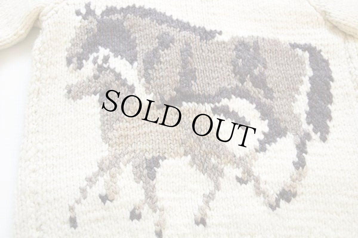 画像4: 馬柄  ウール カウチンセーター★馬蹄 (4)