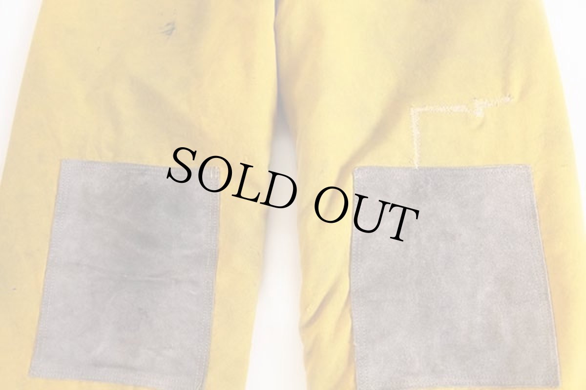 画像6: 80s USA製 BODY GUARD キルティングライナー付き ファイヤーマンパンツ 黄 (6)