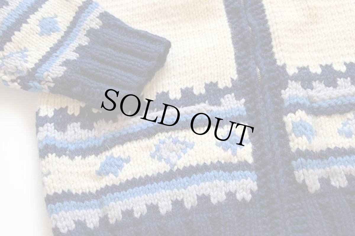 画像4: 60s ノルディック柄  ウール カウチンセーター (4)