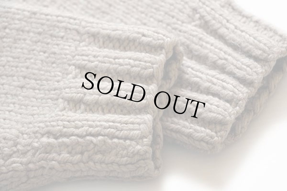 画像5: 60s ダイヤ柄  ウール カウチンセーター (5)