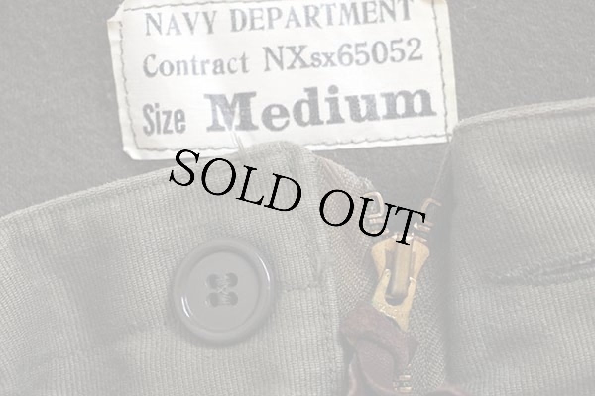 画像4: 40s 米軍 U.S.NAVY N-1 デッキパンツ オリーブドラブ M★オーバーオール (4)