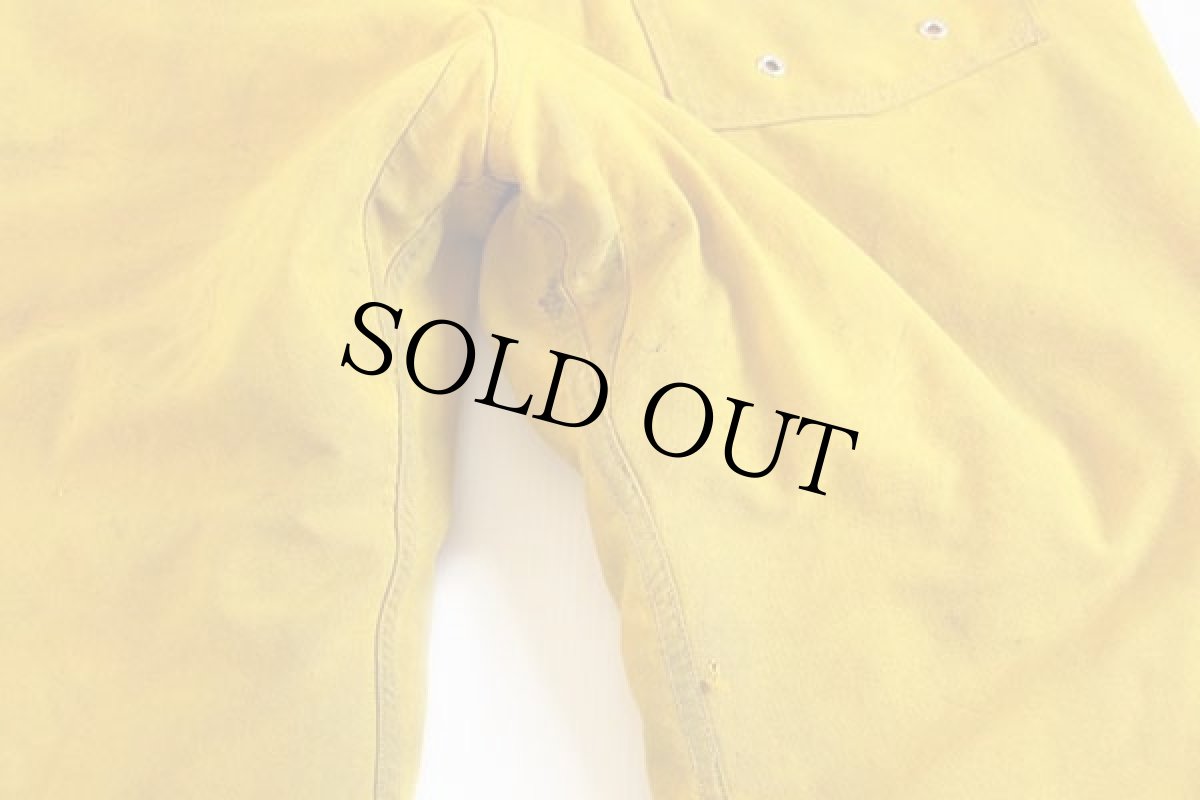 画像7: 80s USA製 BODY GUARD キルティングライナー付き ファイヤーマンパンツ 黄 (7)