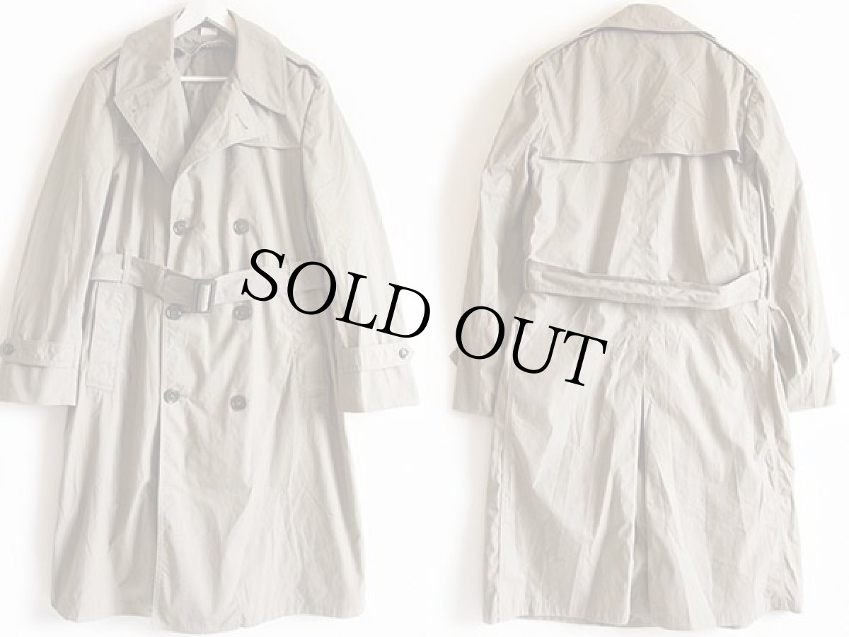 画像2: 00s 米軍 USMC キルティングライナー付き オールウェザー トレンチコート グレーベージュ 40R (2)