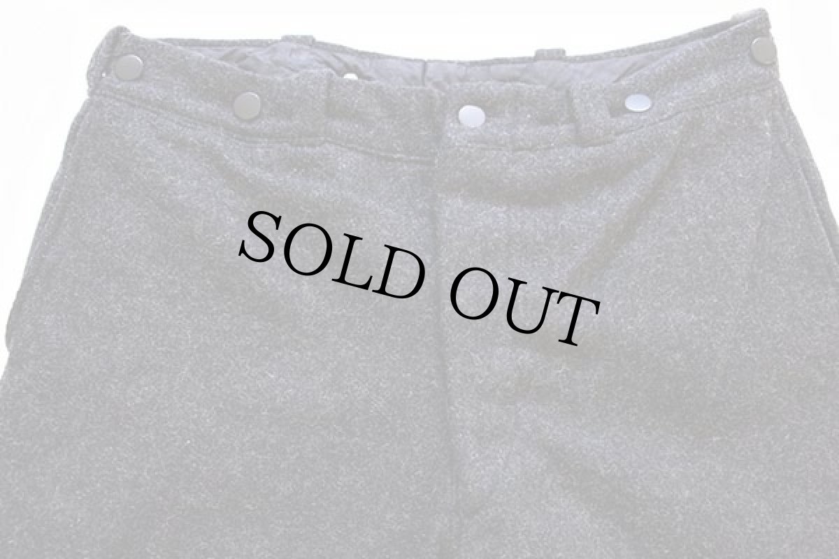 画像3: 50s UNKNOWN メルトン ウールパンツ チャコールグレー w34 (3)