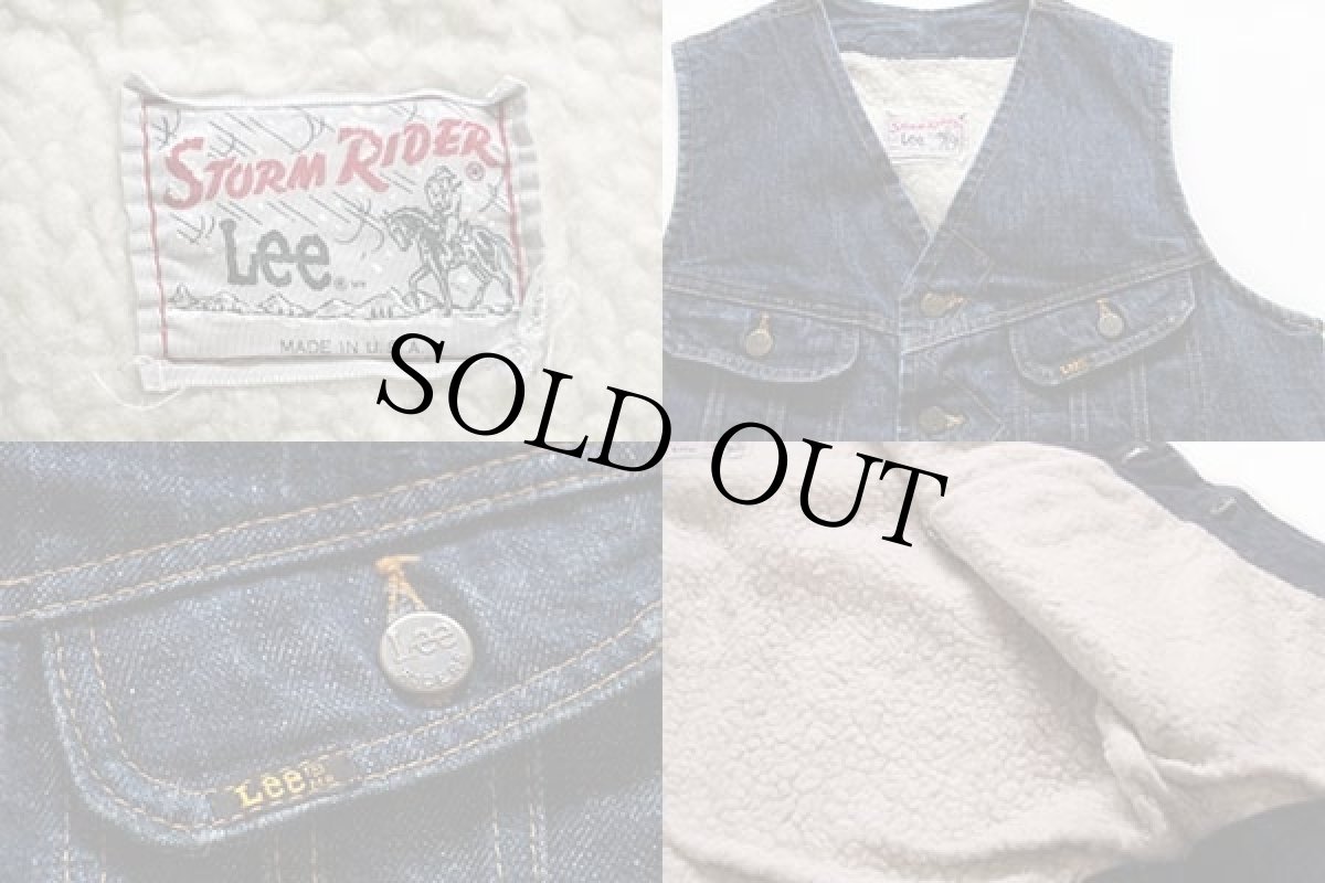 画像3: 70s USA製 Leeリー STORM RIDERストームライダー ボアライナー デニムベスト (3)