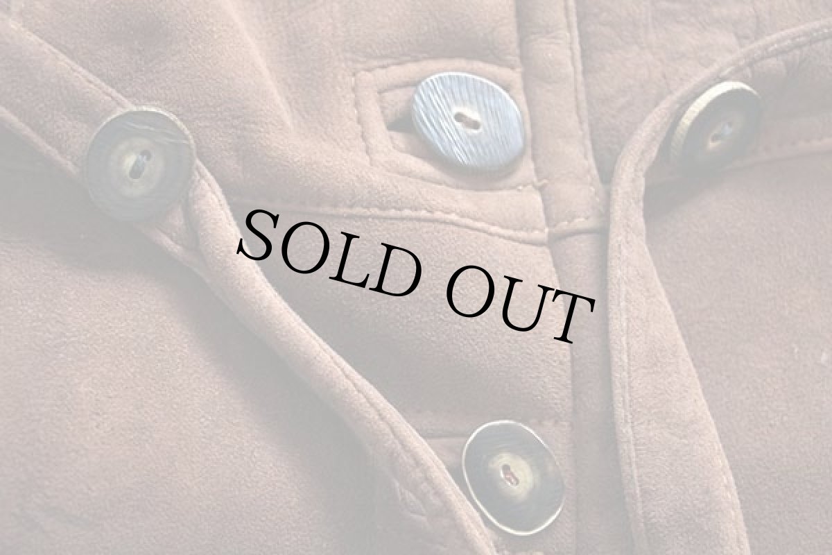 画像6: Sawyer of Napa Californian Spring Lamb ロング リアル ムートンコート ブラウン 10 (6)