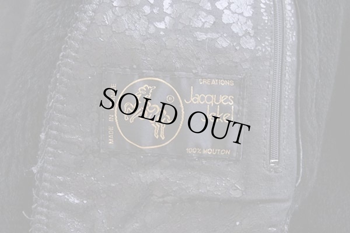 画像4: フランス製 Jacques Jekel リアル ムートンコート 黒 (4)