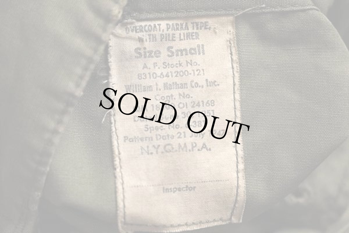 画像4: 50s 米軍 USAF M-47 パーカー オーバーコート ウールパイルライナー付き オリーブドラブ S★モッズコート (4)