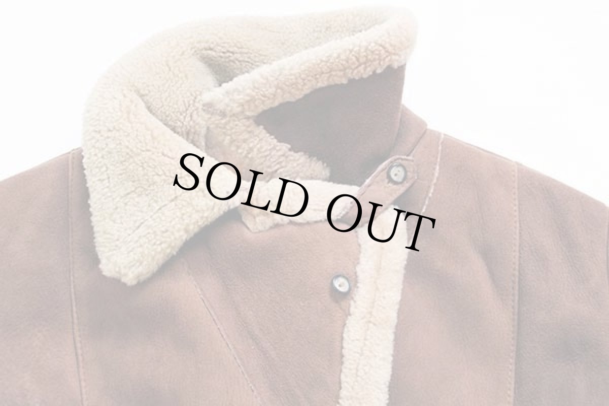 画像3: Sawyer of Napa Californian Spring Lamb ロング リアル ムートンコート ブラウン 10 (3)