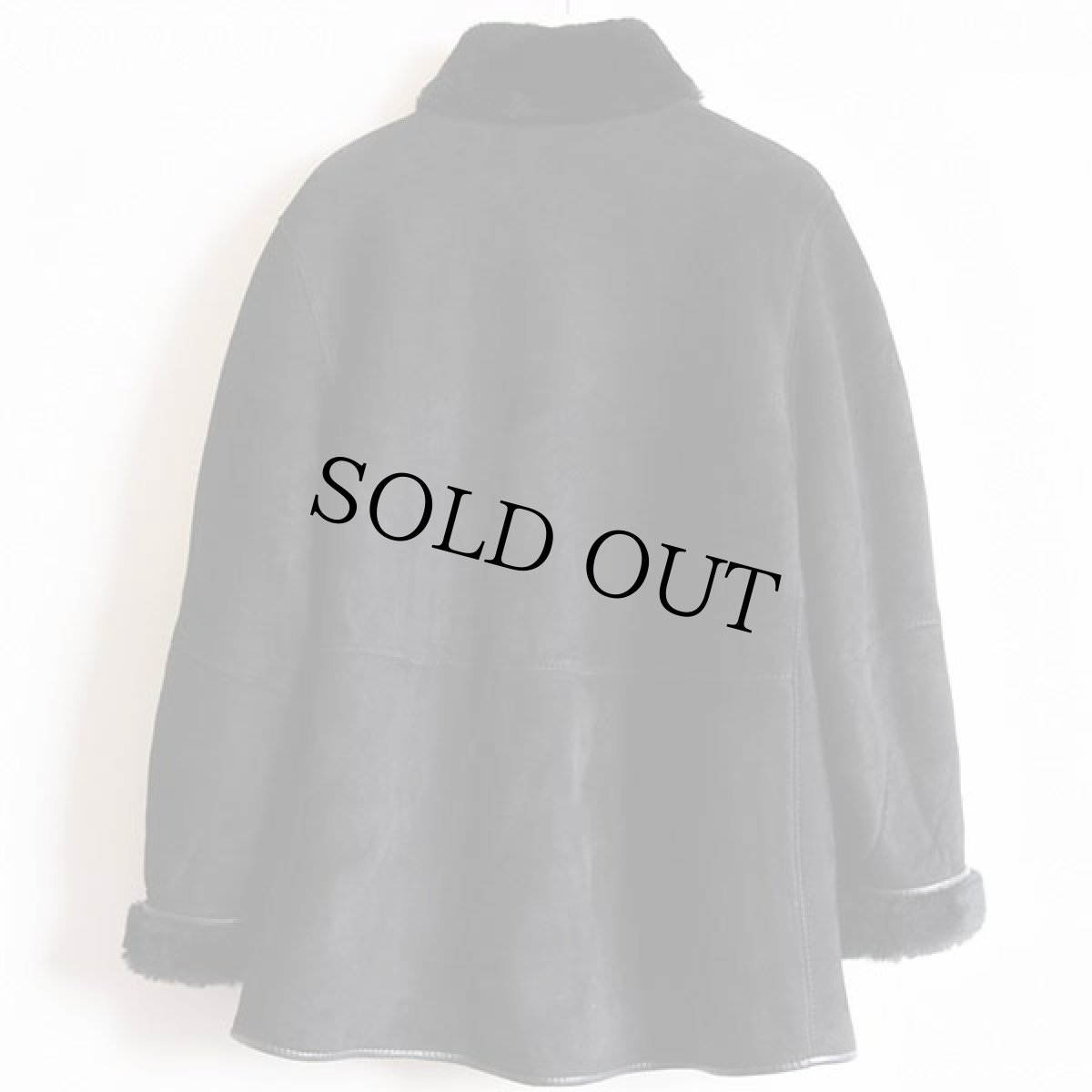 画像2: フランス製 Jacques Jekel リアル ムートンコート 黒 (2)