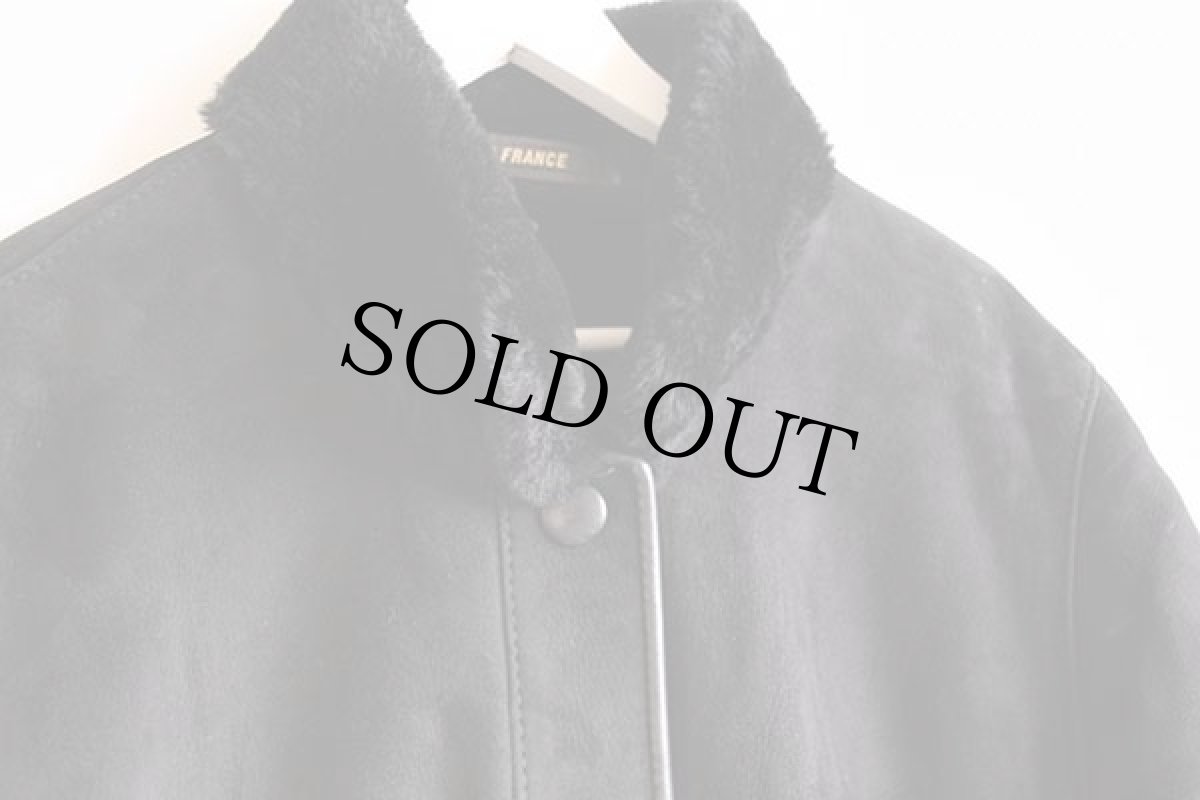 画像3: フランス製 Jacques Jekel リアル ムートンコート 黒 (3)