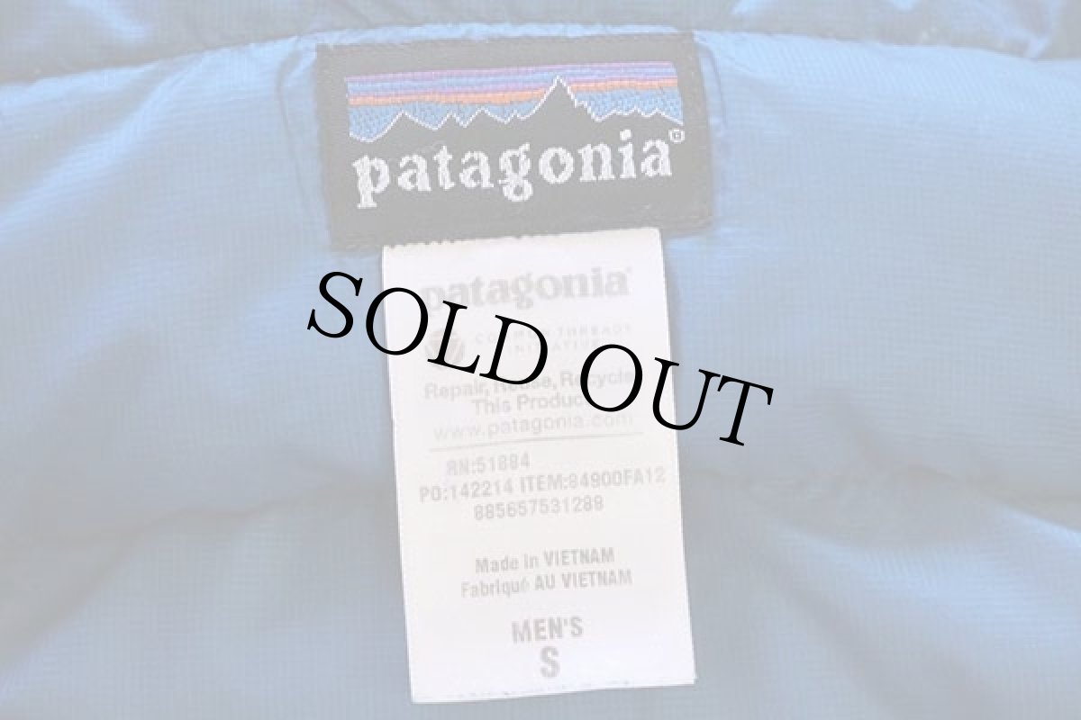画像4: patagoniaパタゴニア ハイロフト ダウンセーター フーディー ネイビーブルー S (4)