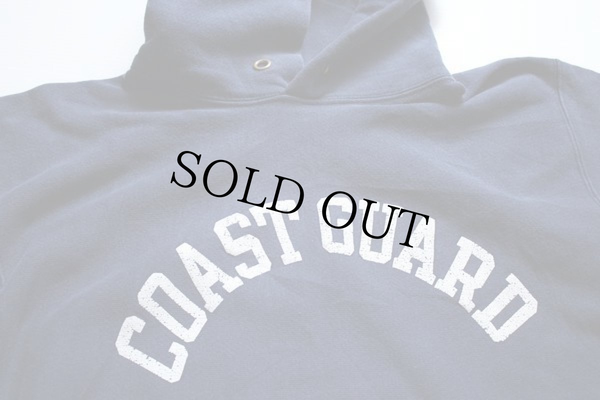 画像2: 90s USA製 Championチャンピオン COAST GUARD リバースウィーブ スウェットパーカー 紺 XL (2)