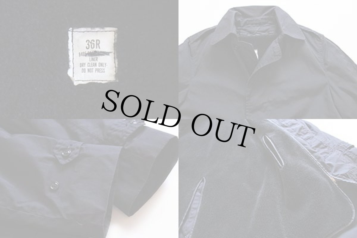 画像3: 70s 米軍 U.S.NAVY ボアライナー付き オールウェザー ステンカラーコート 黒 36R (3)