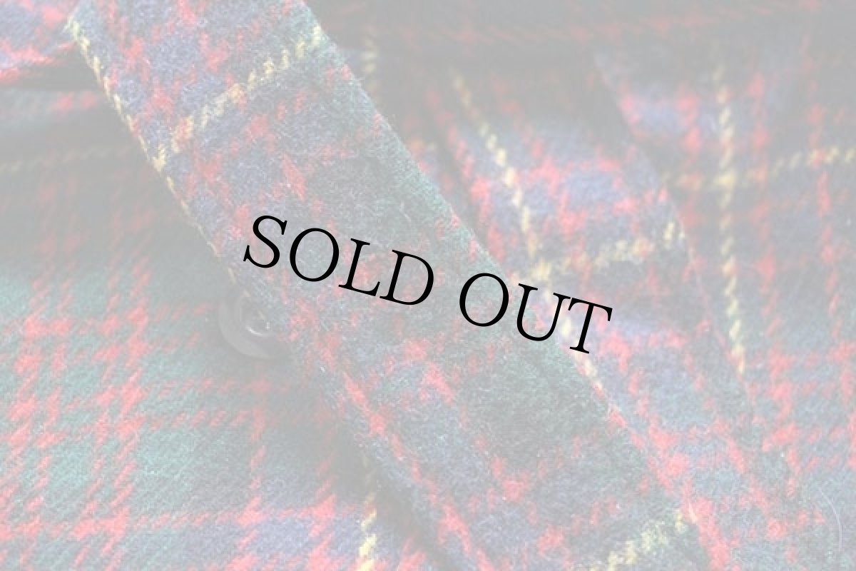 画像9: 70s PEABODY HOUSE タータンチェック ロング ウールコート (9)