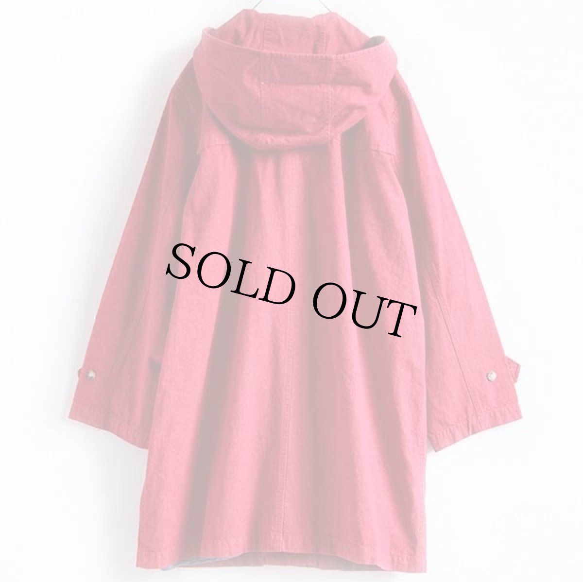 画像2: 未使用★DENIM&Co. ライナー付き カラーデニム ダッフルコート 赤 1X (2)