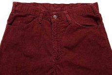 画像2: 80s Levi'sリーバイス 519 コーデュロイパンツ バーガンディ w34 (2)