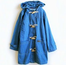 画像1: 90s DENIM&Co. ライナー付き デニム ダッフルコート M (1)