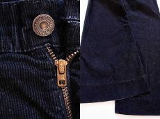 画像3: 70s USA製 Levi'sリーバイス 646 コーデュロイパンツ 後染め 黒 w30★ベルボトム (3)