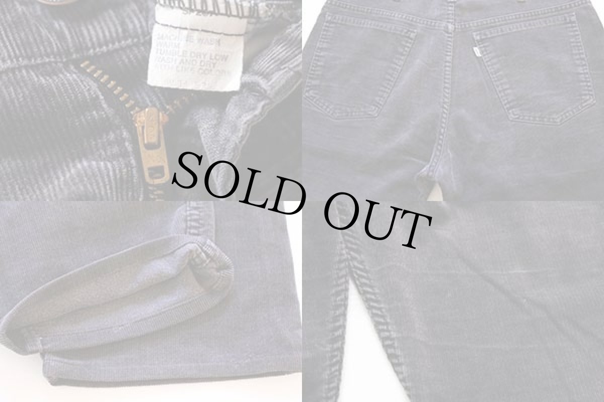 画像3: 80s Levi'sリーバイス 519-1558 コーデュロイパンツ 黒 w34 (3)