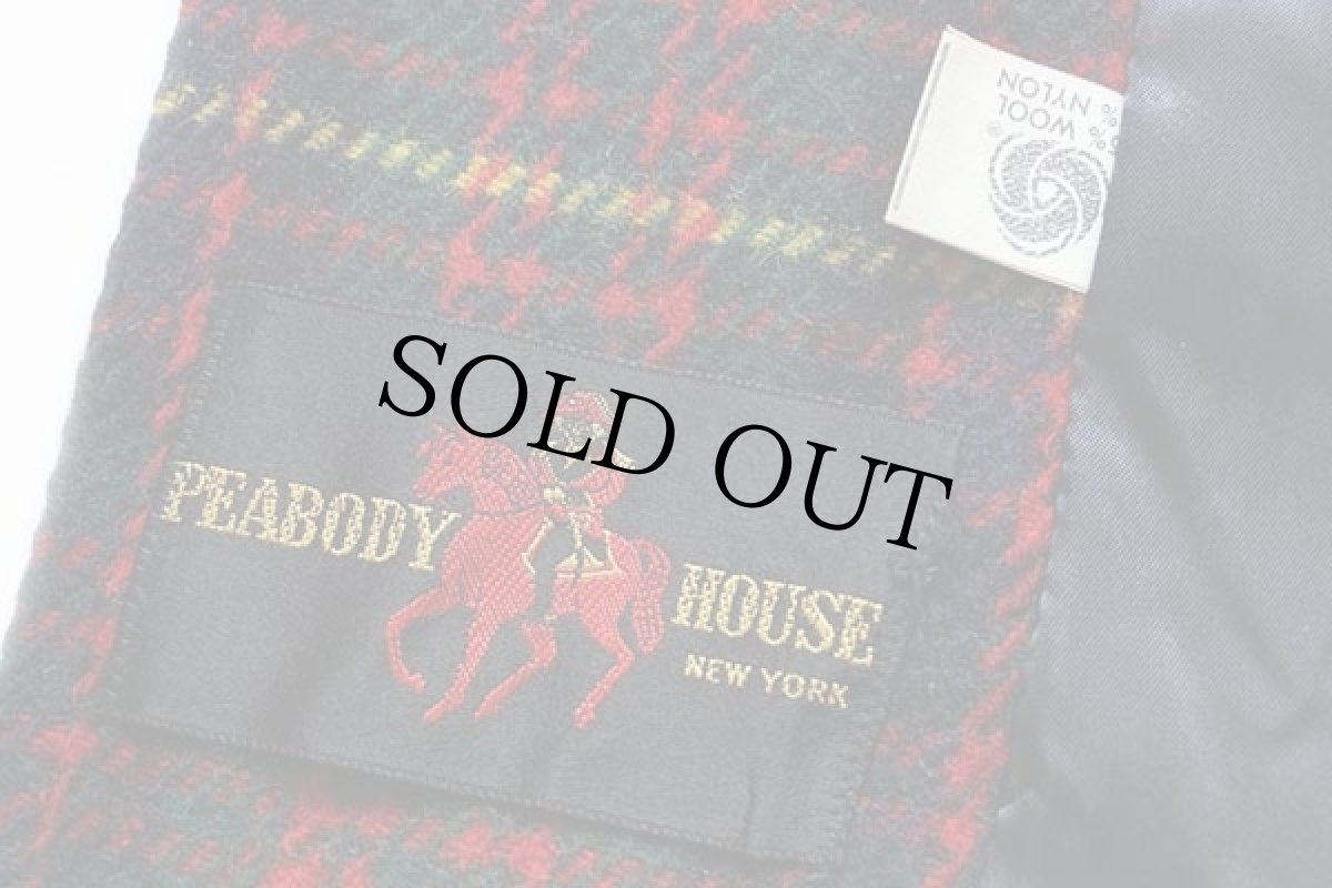 画像7: 70s PEABODY HOUSE タータンチェック ロング ウールコート (7)