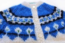 画像3: 60s イタリア製 Tami KNITWEAR 丸ヨーク ノルディック柄 モヘヤ ハンドニット カーディガン (3)