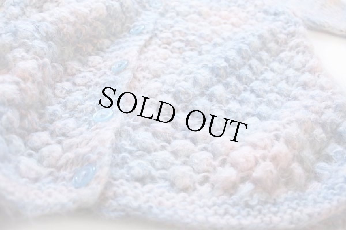 画像5: 60s イタリア製 モヘヤ ハンドニット カーディガン パステルカラー M (5)