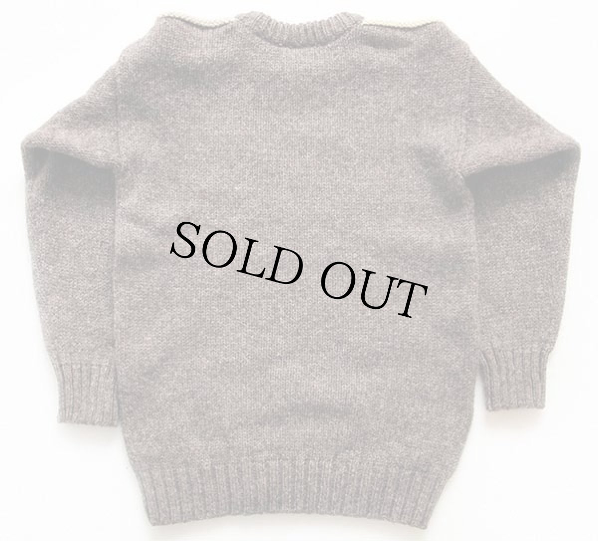 画像2: アイルランド製 inis meain クレイジー パネル切り替え アラン ウール ハンドニット セーター 38 (2)