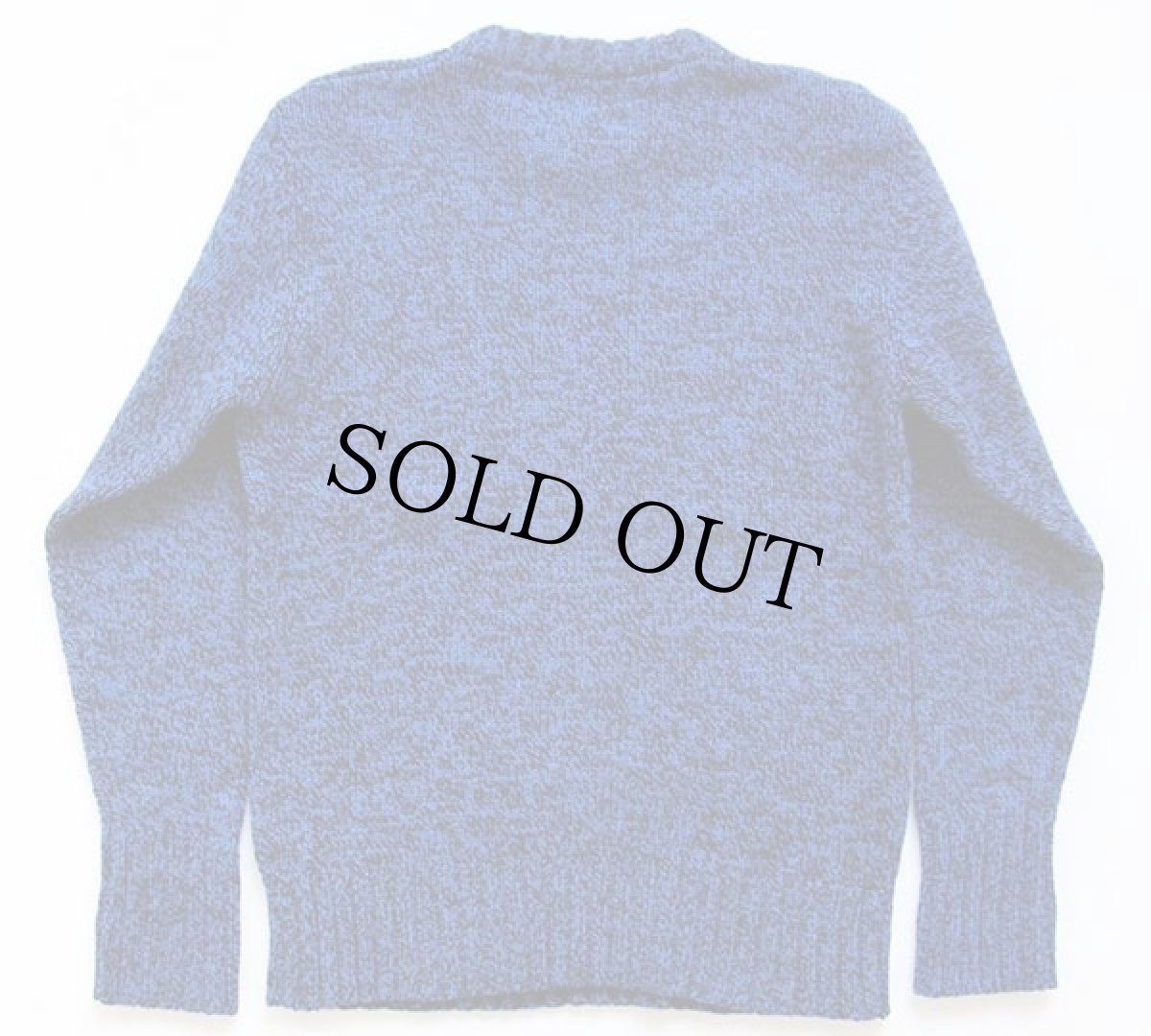 画像2: 80s Woolrichウールリッチ ウールニット セーター 霜降り青 M (2)