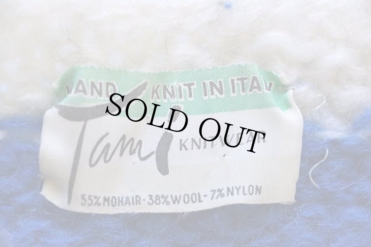 画像4: 60s イタリア製 Tami KNITWEAR 丸ヨーク ノルディック柄 モヘヤ ハンドニット カーディガン (4)