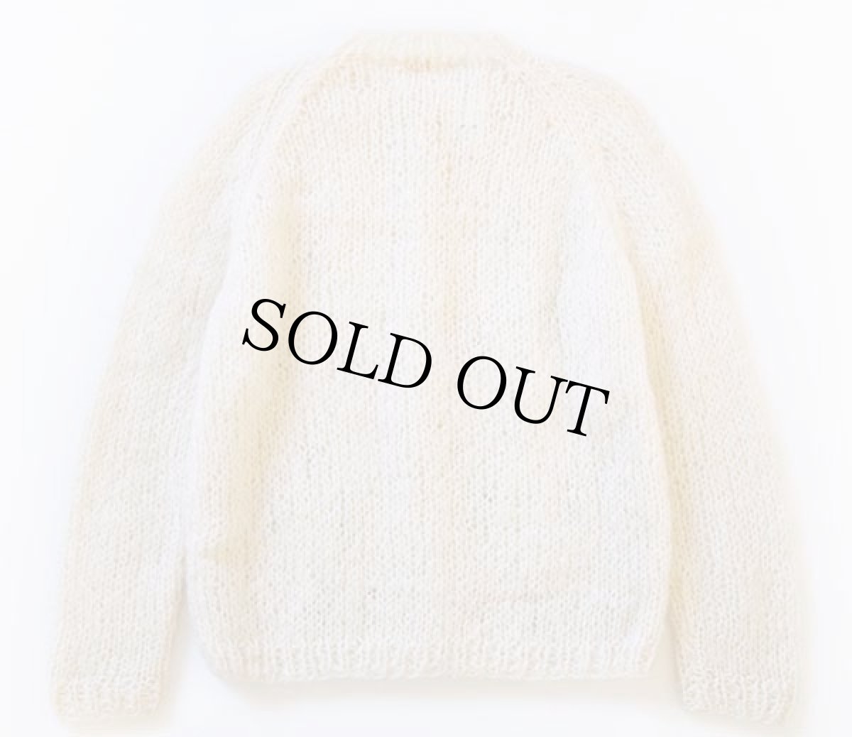 画像2: 60s イタリア製 MONTGOMERY WARD 花柄 刺繍 モヘヤ ニットカーディガン ナチュラル (2)