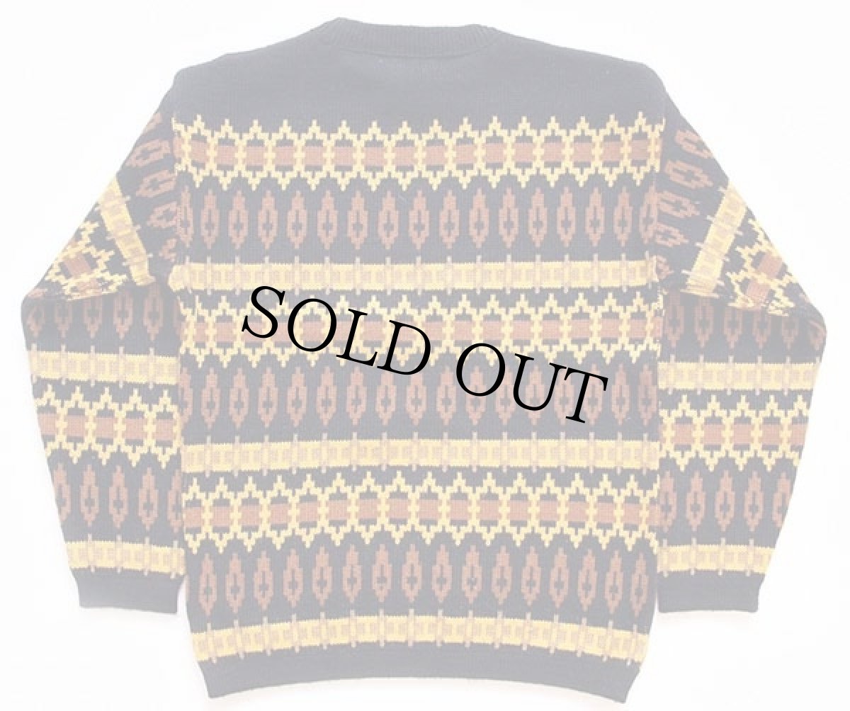 画像2: 60s カナダ製 Caldwell 総柄 ウールニット セーター M (2)