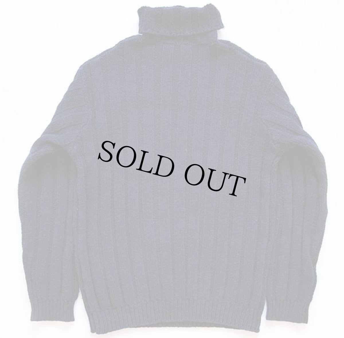 画像2: 90s ラルフローレン 星条旗 タートルネック コットンニット セーター 紺 M (2)