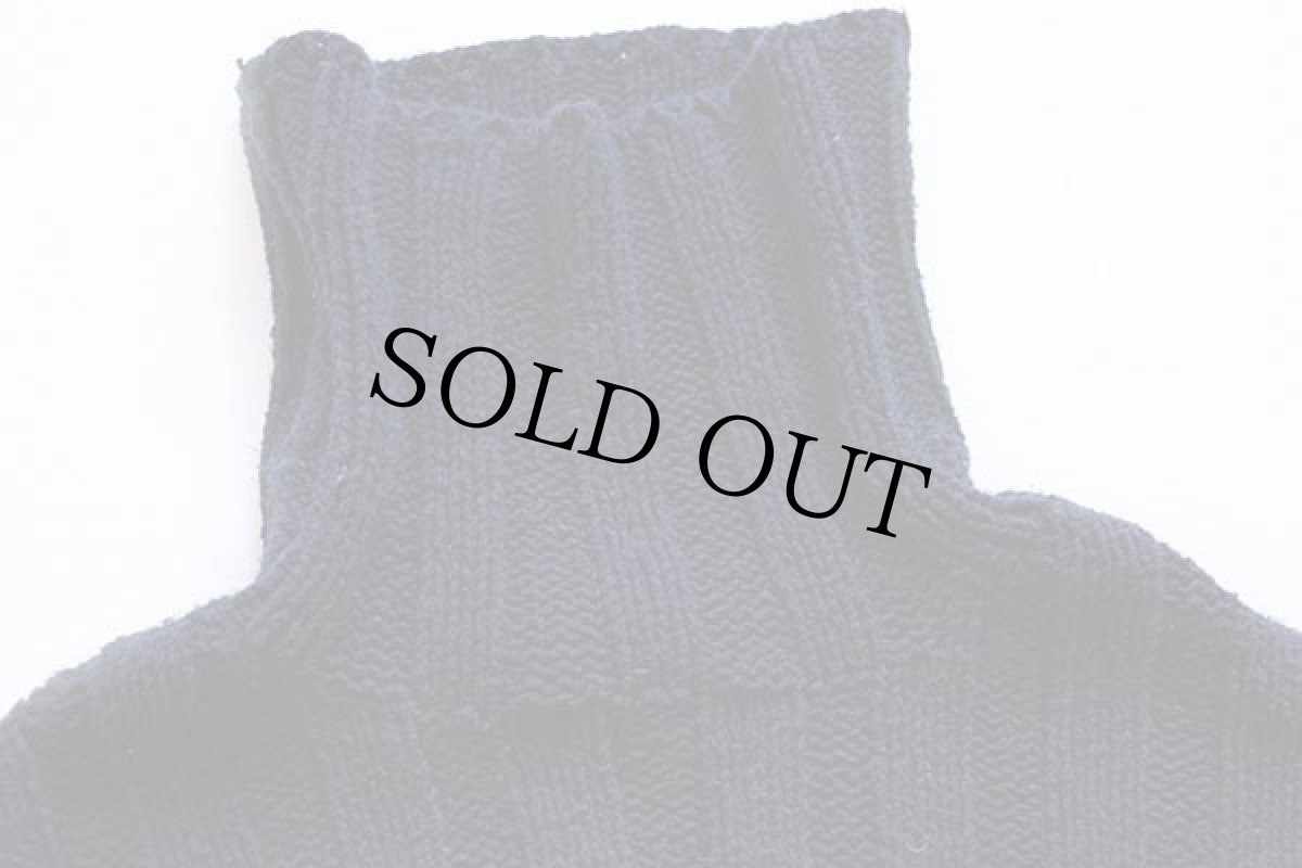 画像5: 90s ラルフローレン 星条旗 タートルネック コットンニット セーター 紺 M (5)