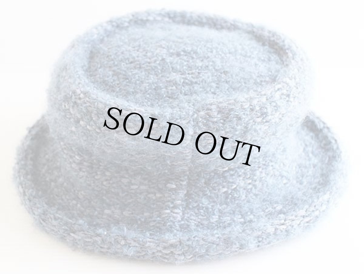 画像2: アイルランド製 DYED IN THE WOOL ウールパイル ニットハット ブルーグレー (2)