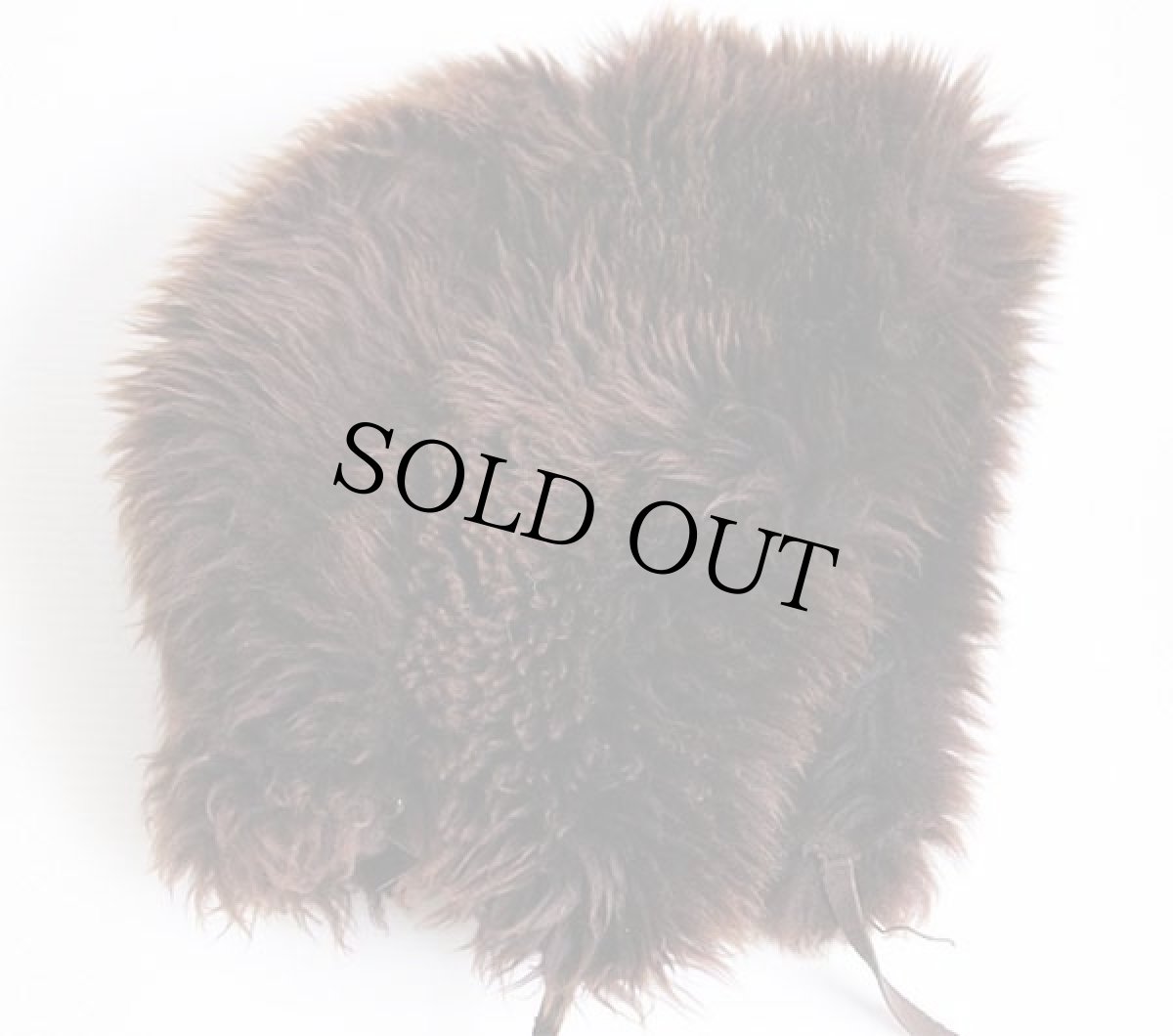 画像2: ビンテージ イタリア製 耳当て付き リアル ファー キャップ 焦げ茶★エスキモー (2)