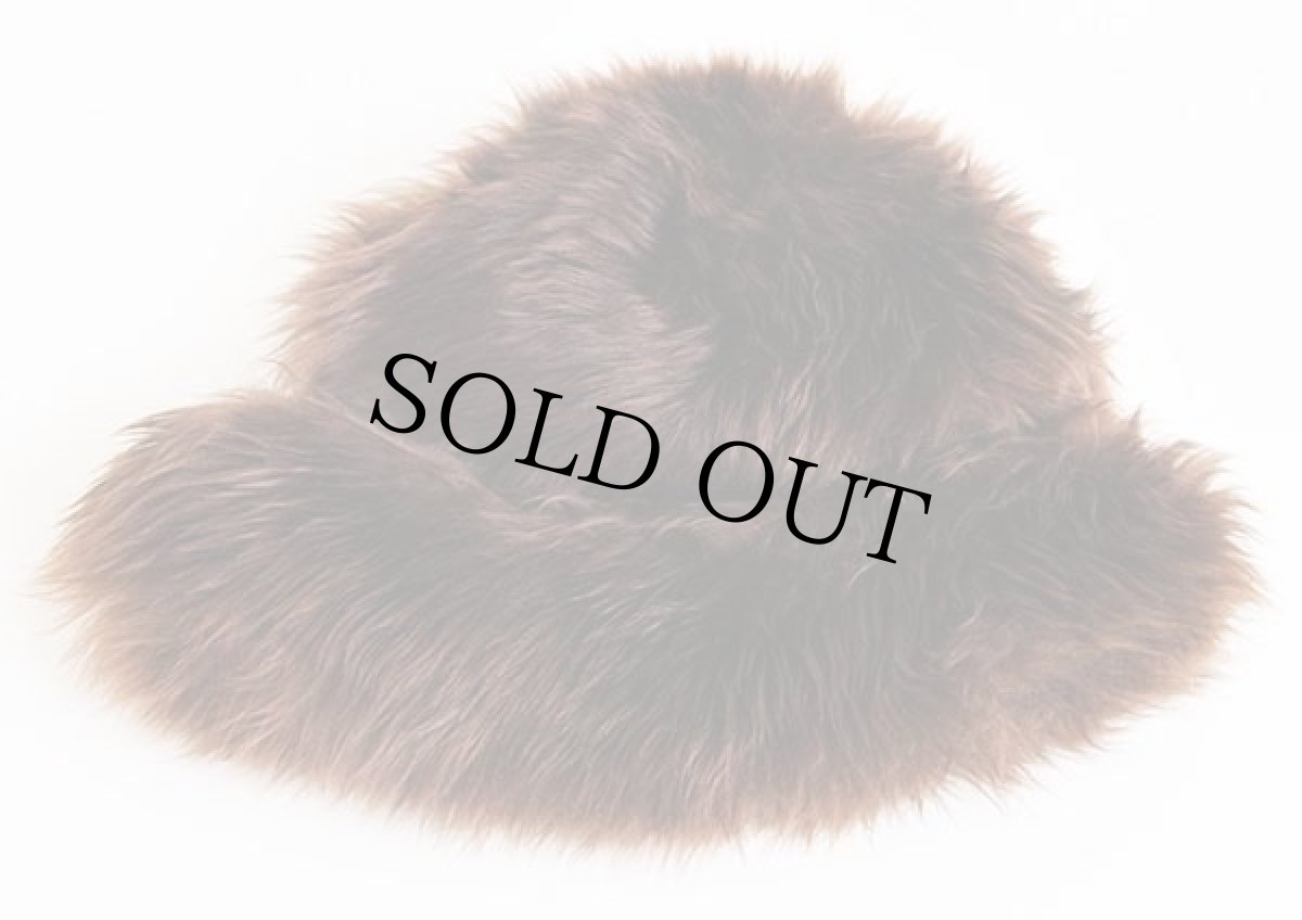 画像2: ビンテージ イタリア製 リアル ラム ファー ハット 焦げ茶★エスキモー A (2)