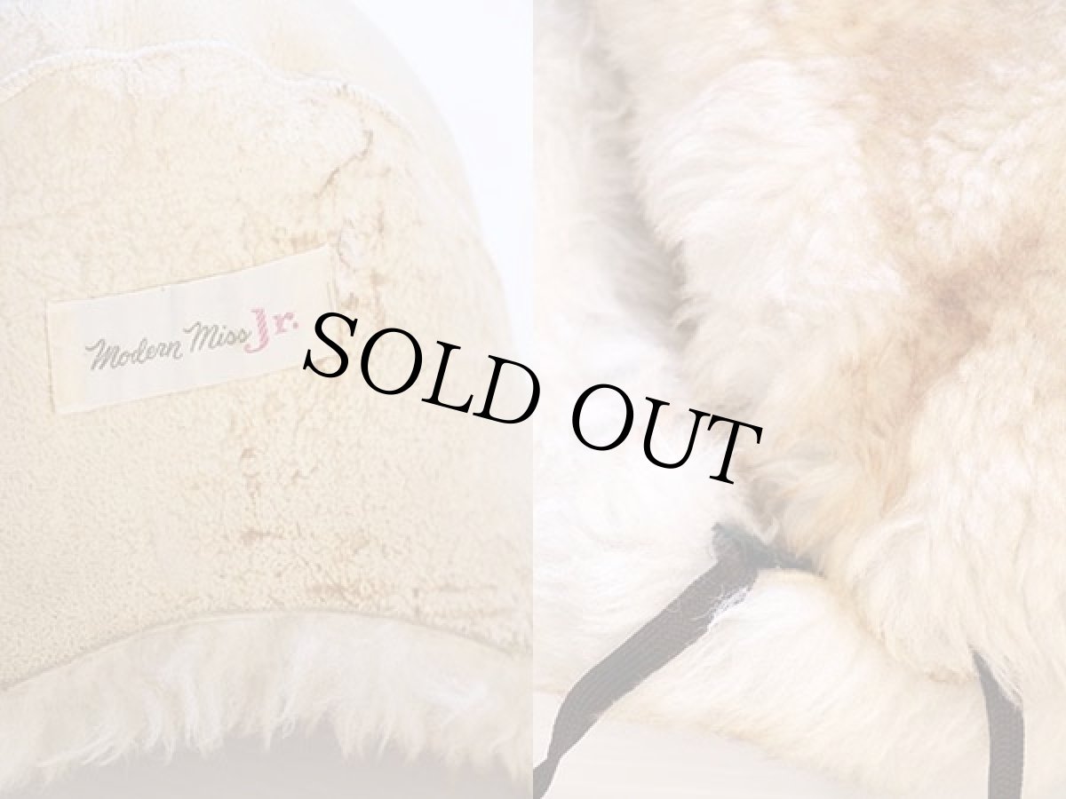 画像3: ビンテージ Modern Miss Jr. リアル ムートン キャップ★エスキモー (3)