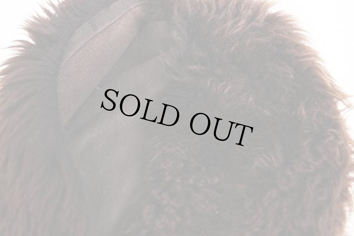 画像6: ビンテージ イタリア製 耳当て付き リアル ファー キャップ 焦げ茶★エスキモー (6)