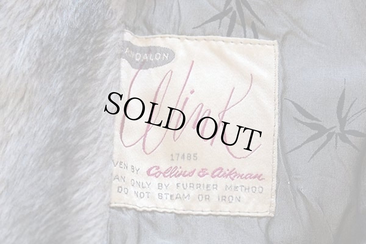 画像4: 60s CANDALON Wink ショールカラー フェイクファージャケット (4)