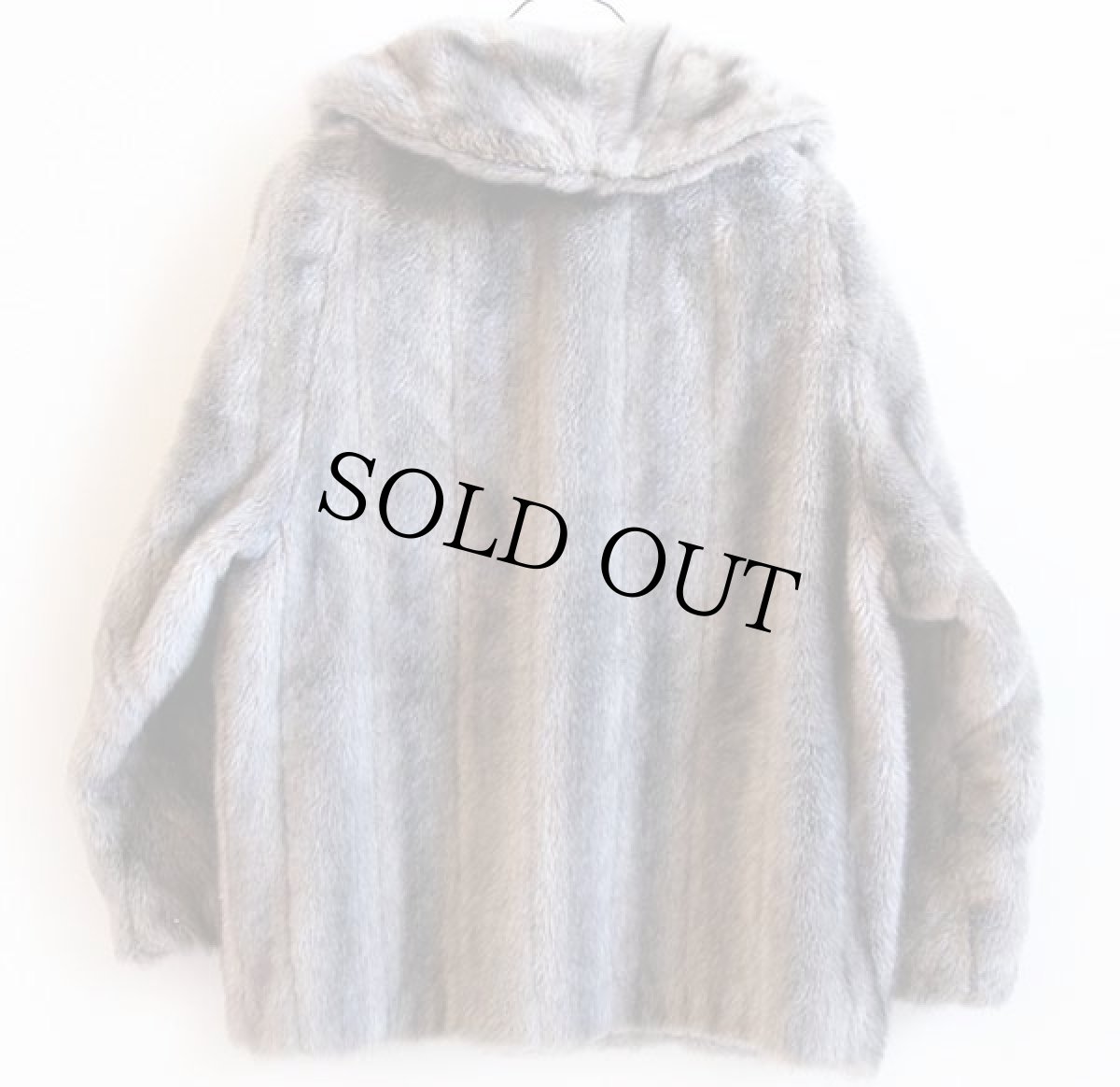 画像2: 60s CANDALON Wink ショールカラー フェイクファージャケット (2)