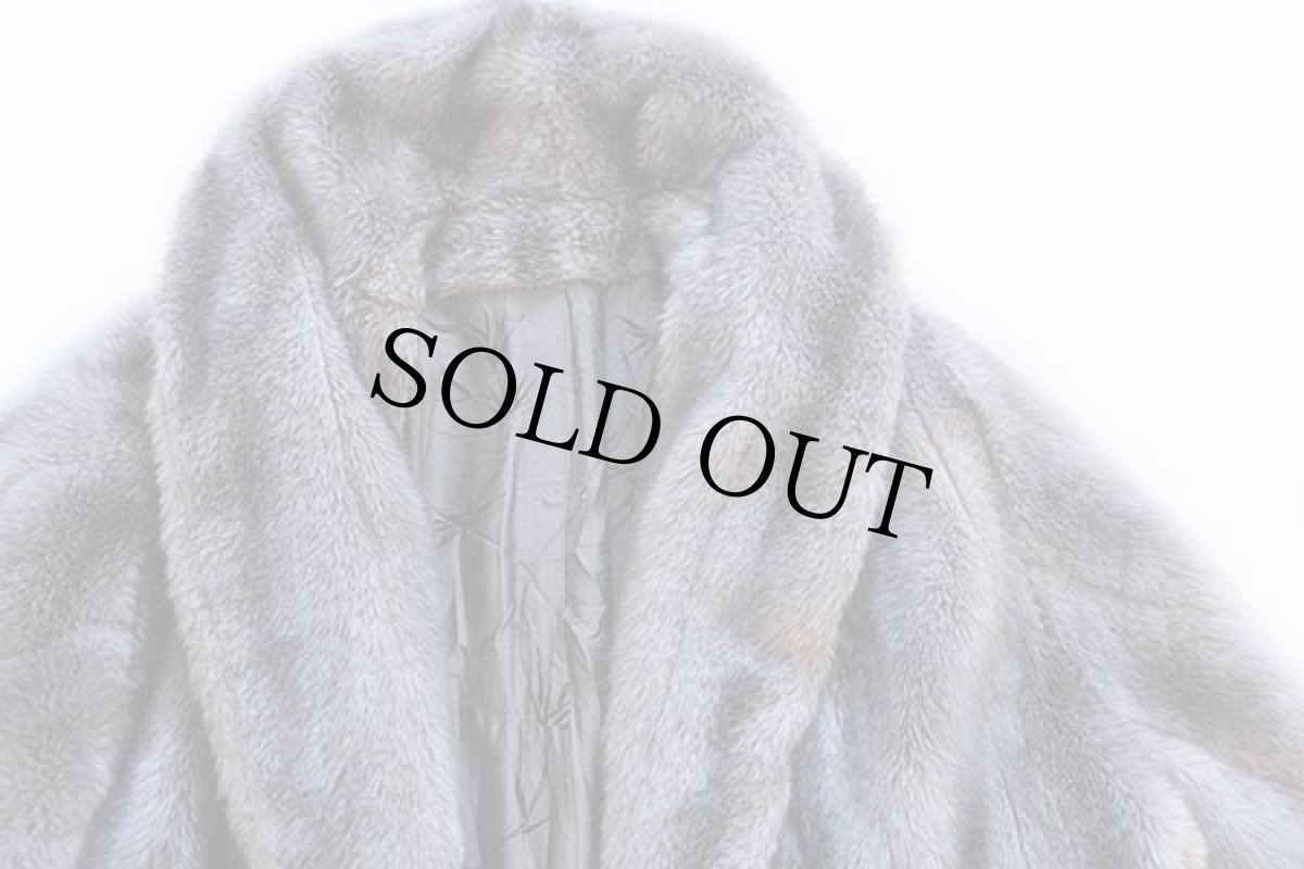 画像3: 60s CANDALON Wink ショールカラー フェイクファージャケット (3)